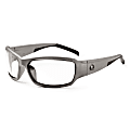 Ergodyne Skullerz® Safety Glasses, Thor, Anti-Fog, Matte Gray Frame, Clear Lens