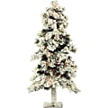 Fraser Hill Farm Artificial Snowy Alpine Trees With Clear Lights, 2' 1 thumbnail image