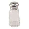 Winco Paneled Glass Salt And Pepper Shaker, 1 Oz, Clear