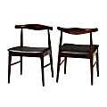 Baxton Studio 9546 Eira Dining Chairs, Black, Set Of 2 Chairs