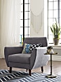 Elle Décor Amelie Mid-Century Modern Arm Chair, Dark Gray/Chestnut 1 thumbnail image