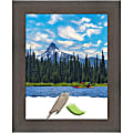 Amanti Art Hardwood Chocolate Picture Frame, 14" x 17", Matted For 11" x 14"