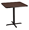 National Public Seating Square Café Table, 36"H x 36"W x 36"D, Mahogany/Black 1 thumbnail image