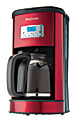Betty Crocker 12-Cup Digital Coffee Maker, 14-1/2"H x 8"W x 10-1/2"D, Red