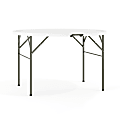 Flash Furniture Round Bi-Fold Plastic Banquet And Event Folding Table, 29-1/2"H x 47-3/4"W x 47-3/4"D, Granite White 1 thumbnail image