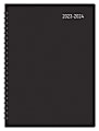 2023-2024 Office Depot® Brand 18-Month Weekly/Monthly Academic Planner, 6" x 8", 30% Recycled, Black, July 2023 to December 2024