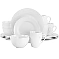 Gibson Home Classic Pearl 16-Piece Fine Ceramic Dinnerware Set, White 1 thumbnail image