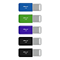 PNY USB 2.0 Flash Drives, 32GB, Assorted Colors, Pack Of 5 Flash Drives