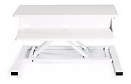 Luxor Two-Tier Pneumatic Standing Desk Riser, White 1 thumbnail image
