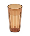 Cambro Newport Styrene Tumblers, 16 Oz, Amber, Pack Of 36 Tumblers