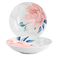 Martha Stewart Peony 2-Piece Dinner Bowl Set, 9", Pink