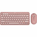Logitech Pebble 2 Combo, Wireless Keyboard and Mouse, Quiet and Portable, Customizable, Logi Bolt, Tonal Rose - 920012199 1 thumbnail image