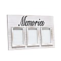 Elegant Designs 3-Photo Collage Picture Frame, 12" x 18", Whitewash Memories