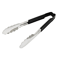 Vollrath Tongs With Antimicrobial Protection, 9-1/2", Black 1 thumbnail image