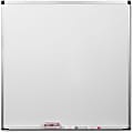 Balt ABC Markerboard - 48" (4 ft) Width x 48" (4 ft) Height - White Porcelain Steel Surface - Anodized Aluminum Frame - Square - 1 Each