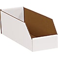 Office Depot® Brand Standard-Duty Open-Top Bin Storage Boxes, Small Size, 4 1/2" x 5" x 12", Oyster White, Case Of 50