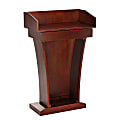 Alpine AdirOffice Stand-Up Floor Podium Lectern With Drawer And Storage Area, 43-5/16”H x 27-9/16”W x 14”D, Cherry