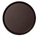 Cambro Round Polytread Trays, 14", Brown, Set Of 12 Trays