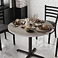 Flash Furniture Round Table Top With Reversible Laminate Top, 36", White/Gray 1 thumbnail image