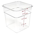 Cambro Square Food Storage Containers, 4-Quart, Clear, Pack Of 6 Containers
