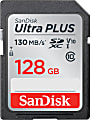 SanDisk® Ultra PLUS SD Card, 128GB, SDSDUW3-128G-AN6IN 1 thumbnail image