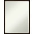 Amanti Art Non-Beveled Rectangle Wood Framed Bathroom Wall Mirror, 25-1/2”H x 19-1/2”W x 1”D, Svelte Clay Gray