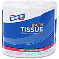 Genuine Joe 1-ply Standard Bath Tissue - 1 Ply - 1000 Sheets/Roll - White - Fiber - For Bathroom - 96 Rolls Per Carton - 96 / Carton
