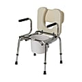 Guardian Drop-Arm Padded Commode, Chrome 1 thumbnail image