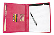 FORAY™ Right/Left Handed Padfolio, Large, 9 1/2" x 12 1/4", Pink