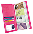 FORAY™ Distressed Business Card Holder, 144-Card Capacity, Pink