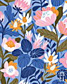 2023-2024 Willow Creek Press Monthly Academic Booklet Planner, 9-1/2” x 7-1/2”, Blue Bloom, July 2023 To June 2024  1 thumbnail image
