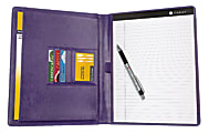 FORAY™ Right/Left Handed Padfolio, Large, 9 1/2" x 12 1/4", Purple
