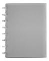 TUL® Discbound Student Notebook, Junior Size, 3-Subject, Narrow Ruled, 60 Sheets, Gray