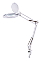 Bostitch® PureOptics LED VLED600 Magnifying Desk Lamp With Clamp Mount, 22"H, White