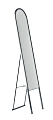 Adesso® Adeline Rectangle Floor Mirror, 64”H x 14-3/4”W x 14-3/4”D, Silver 1 thumbnail image