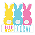 Amscan Easter Hip Hop Hooray Standing Signs, 8"H x 8-1/2"W x 1"D, Multicolor, Pack Of 2 Signs
