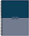 2023-2024 Willow Creek Press Softcover Weekly/Monthly Academic Planner, Blue Duotone, 9” x 6-1/2”, July 2023 To June 2024  1 thumbnail image