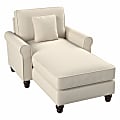 Bush® Furniture Hudson Chaise Lounge With Arms, Cream Herringbone, Standard Delivery 1 thumbnail image