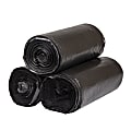 Inteplast LLDPE Can Liners, 2 mil, 38" x 58", Black, Pack Of 100 Liners