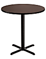 National Public Seating Café Table, 36"H x 36"W x 36"D, Mahogany/Black