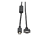 Tripp Lite HDMI to VGA Active Adapter Cable Low Profile HD15 M/M 1080p 6ft - 5.91 ft - 1 x HDMI Male Digital Audio/Video - 1 x HD-15 Male VGA - Gold Plated Connector - Gold Plated Contact - Shielding - Black
