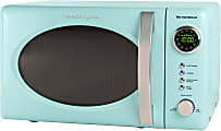 Nostalgia Electrics Retro 0.7 Cu Ft 700-Watt Countertop Microwave, Aqua