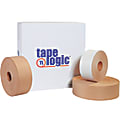 Tape Logic® Reinforced Water-Activated Packing Tape, #7500, 3" Core, 3" x 150 Yd., Kraft, Case Of 10