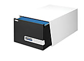 Bankers Box® Stor/Drawer® Premier Storage Drawers, Legal Size, 24" x 15" x 10", White/Black, Pack Of 5