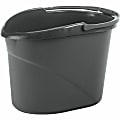 O-Cedar Easy Pour Bucket - 3 gal - Splash Resistant, Durable, Handle - Plastic - Gray - 1 Each