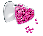 Office Depot® Brand Heart-Shaped Push Pins In Matching Container, 1/2", Pink, Pack Of 200 1 thumbnail image