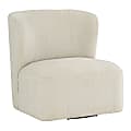 Office Star Lucia Fabric Swivel Accent Chair, Linen