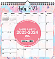 2023-2024 Willow Creek Press Monthly At A Glance Spiral Wall Art Calendar, 12” x 12”, Pastel Palette, July 2023 To June 2024 