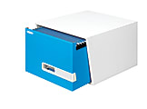 Bankers Box® Stor/Drawer® Premier Storage Drawers, Legal Size, 24" x 15" x 10", White/Blue, Pack Of 5