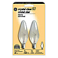 GE Candelabra Bulb, Blunt Tip, 60 Watts, Pack Of 2 1 thumbnail image